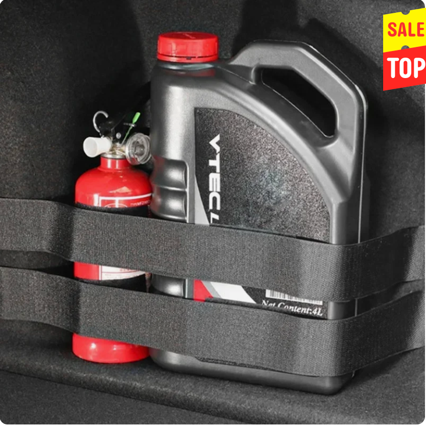 Car trunk organizer storage strap