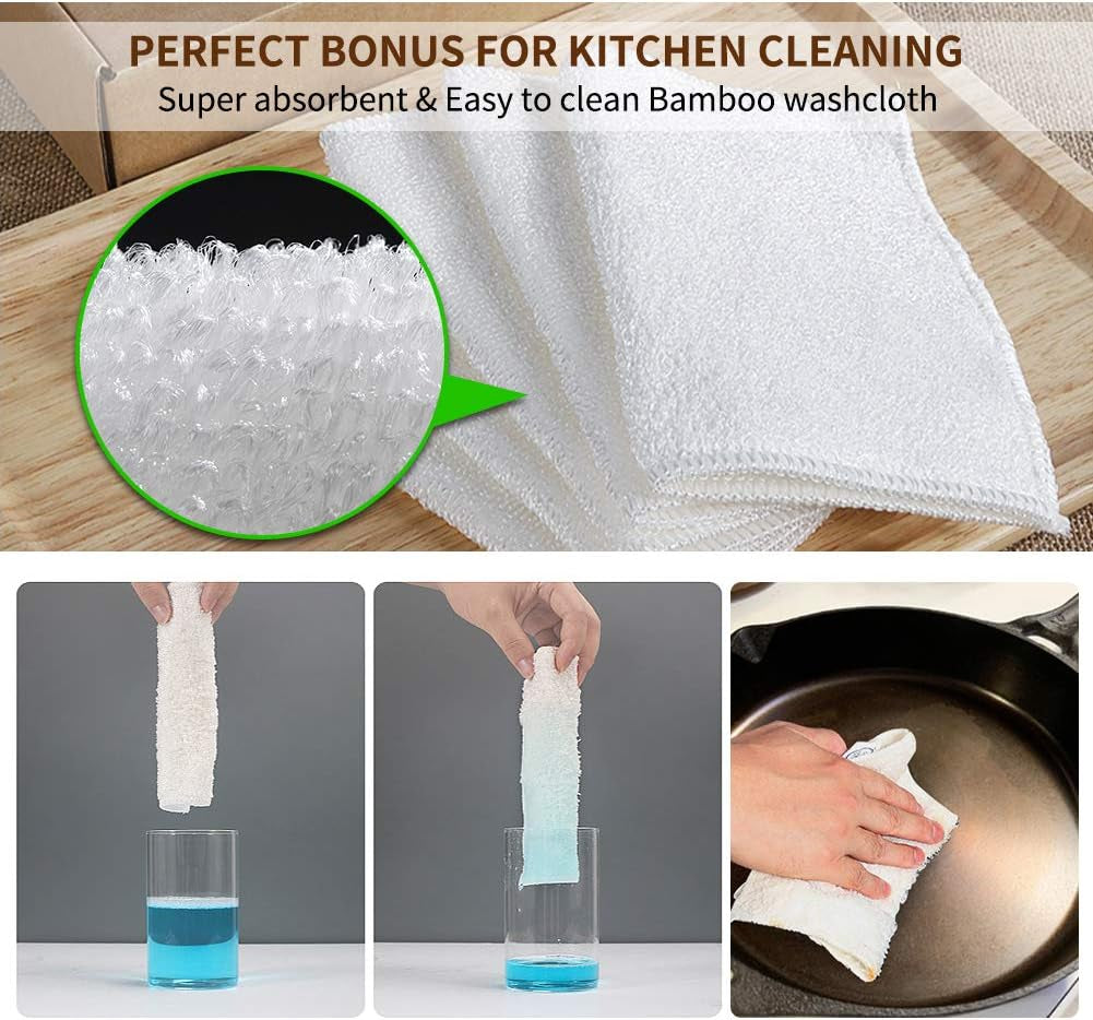 316L Cast Iron Scrubber Cleaner, Large Cast Iron Chain Mail Scrubber - Chainmail Scrubber Sponge - Metal Skillet Scrubbing, Wok, Dutch Oven Cleaning Kit